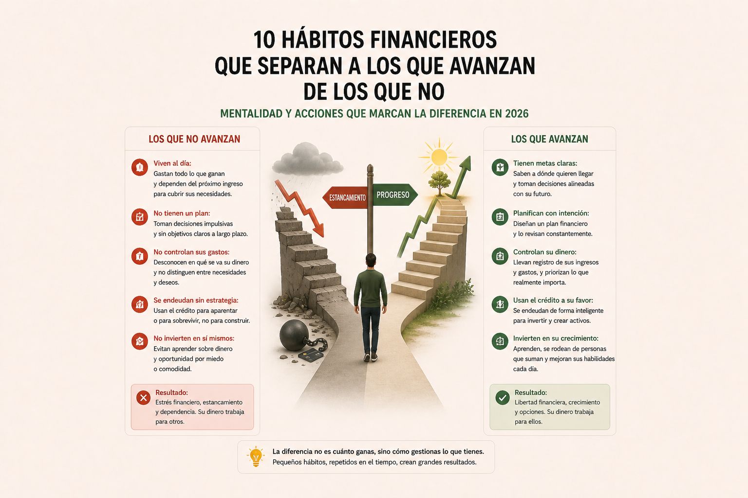 10 HÁBITOS FINANCIEROS QUE SEPARAN A LOS QUE AVANZAN DE LOS QUE NO (Guía 2026)