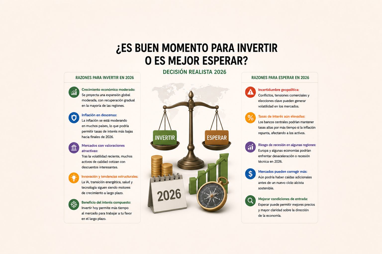¿ES BUEN MOMENTO PARA INVERTIR O ES MEJOR ESPERAR? (Decisión realista 2026)