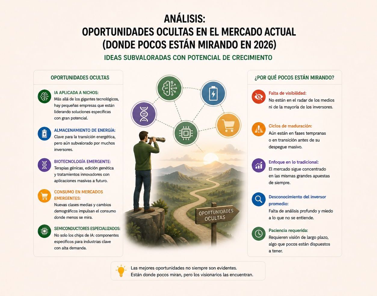 ANÁLISIS: OPORTUNIDADES OCULTAS EN EL MERCADO ACTUAL (Donde pocos están mirando en 2026)